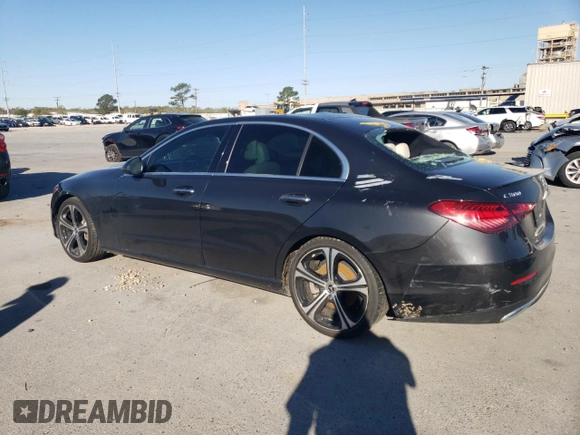 2022 Mercedes-Benz C 300 with VIN W1KAF4GBXNR019715, listed as a Copart auction lot 49168885 with 47,596 mi miles and Salvage title. Bid and sale history available at DreamBid. Image 2.