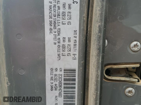 2019 Dodge Charger SXT with VIN 2C3CDXBG8KH674663, listed as a Copart auction lot 41856485 with 163,114 mi miles and Salvage Title. Bid and sale history available at carsss.com. Image 12.