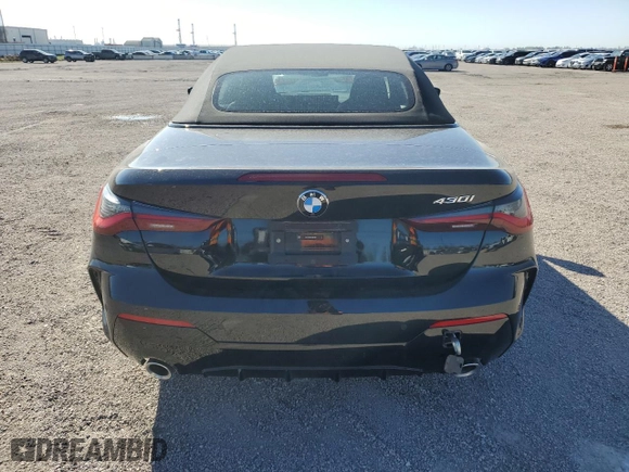 2025 BMW 4 Series 430i with VIN WBA33DB0XSCT87003, listed as a Copart auction lot 46817165 with 7,297 mi miles and Clean Title. Bid and sale history available at carsss.com. Image 6.