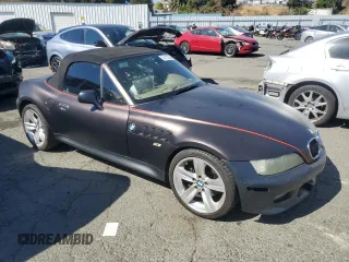 2001 BMW Z3 3.0i with VIN WBACN53481LJ56732, listed as a Copart auction lot 74111214 with 121,081 mi miles and Salvage Title. Bid and sale history available at carsss.com. Image 4.