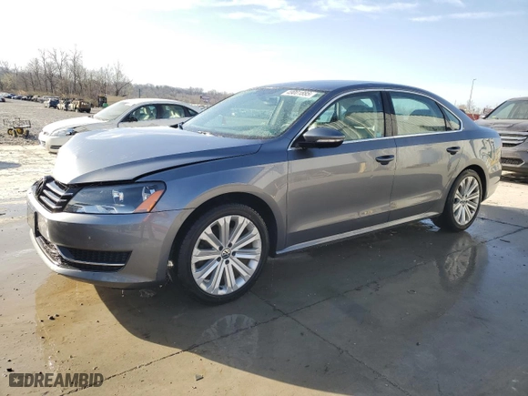 2012 Volkswagen Passat SE with VIN 1VWBH7A31CC108162, listed as a Copart auction lot 49001885 with 104,309 mi miles and Salvage Title. Bid and sale history available at carsss.com. Image 1.