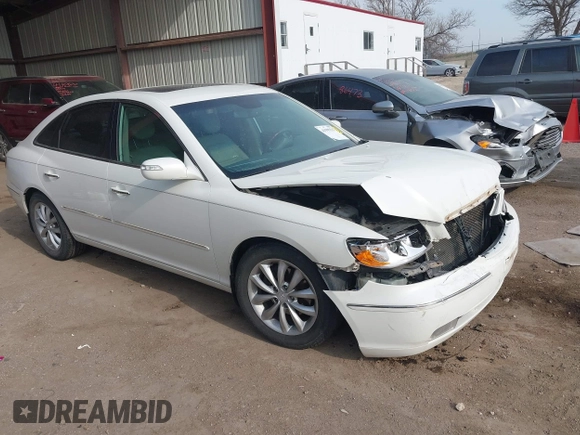 2007 Hyundai Azera SE with VIN KMHFC46F07A139369, listed as a IAAI auction lot 41999327 with 145,827 mi miles and . Bid and sale history available at DreamBid. Image 1.