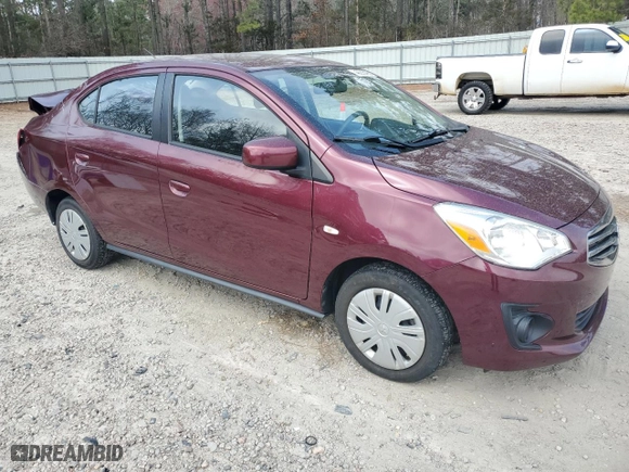2019 Mitsubishi Mirage G4 ES with VIN ML32F3FJ5KHF11609, listed as a Copart auction lot 49205405 with 23,459 mi miles and Salvage Title. Bid and sale history available at carsss.com. Image 4.