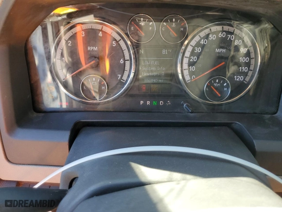 2009 Dodge Ram 1500 SLT with VIN 1D3HB18T09S701535, listed as a Copart auction lot 82657304 with 186,840 mi miles and Salvage Title. Bid and sale history available at carsss.com. Image 9.