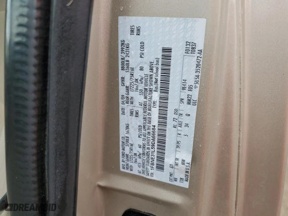 2009 Ford Econoline Wagon XL with VIN 1FBNE31L59DA66684, listed as a Copart auction lot 45388655 with 185,005 mi miles and Clean Title. Bid and sale history available at carsss.com. Image 12.