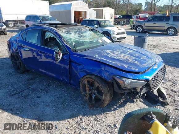 2019 Genesis G70 Advanced with VIN KMTG34LE7KU027701, listed as a IAAI auction lot 41884492 with 60,795 mi miles and . Bid and sale history available at DreamBid. Image 1.