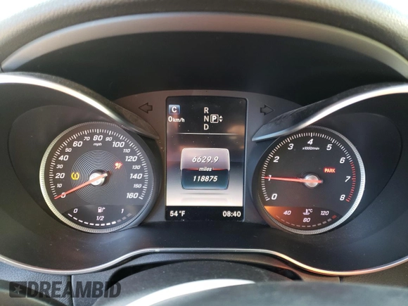 2015 Mercedes-Benz C 300 with VIN 55SWF4JB1FU089196, listed as a Copart auction lot 52414845 with 118,875 mi miles and Salvage Title. Bid and sale history available at DreamBid. Image 9.