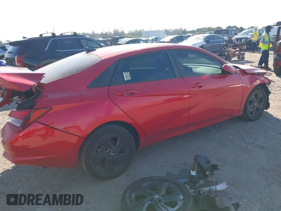 2021 Hyundai Elantra SEL with VIN 5NPLS4AG7MH005232, listed as a IAAI auction lot 41443961 with 58,175 mi miles. Bid and sale history available at carsss.com. Image 4.