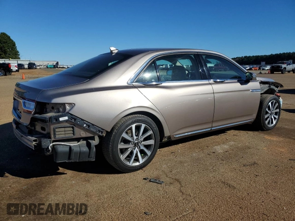 2020 Lincoln Continental Standard with VIN 1LN6L9PK9L5601469, listed as a Copart auction lot 81135904 with 53,012 mi miles and Salvage Title. Bid and sale history available at carsss.com. Image 3.