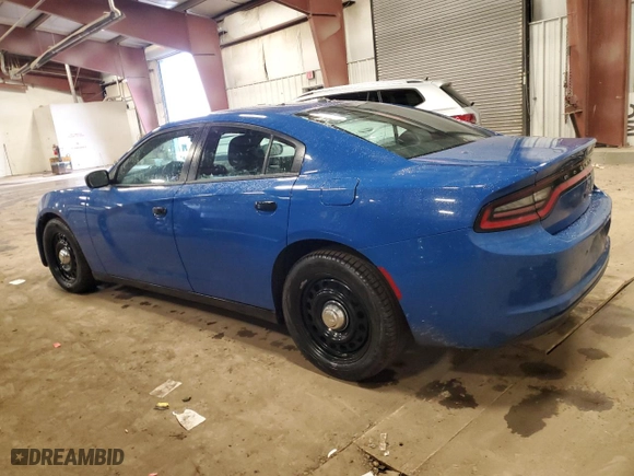 2020 Dodge Charger Police with VIN 2C3CDXKT4LH186759, listed as a Copart auction lot 43547955 with 99,471 mi miles and Clean Title. Bid and sale history available at carsss.com. Image 2.