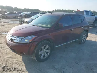 2007 Nissan Murano SL with VIN JN8AZ08T27W527641, listed as a IAAI auction lot 39378581 with 121,625 mi miles. Bid and sale history available at carsss.com. Image 2.