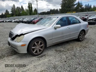 2003 Mercedes-Benz C 230 Kompressor with VIN WDBRF40J43F423444, listed as a Copart auction lot 56666485 with 212,218 mi miles and Salvage title. Bid and sale history available at DreamBid. Image 1.