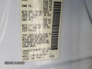 2017 Nissan Titan SV z VIN 1N6AA1EJ0HN569810, wystawiony jako Copart lot #48726215 z przebiegiem 126 458 mil mil oraz Szkoda całkowita • Salvage title. Historia ofert i sprzedaży dostępna na DreamBid. Obrazek 12.