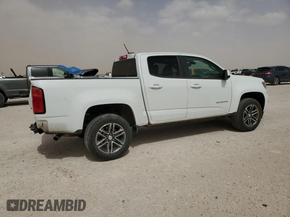 2021 Chevrolet Colorado 2WD Work Truck with VIN 1GCGSBEN6M1187687, listed as a Copart auction lot 47236795 with 27,107 mi miles and Salvage title. Bid and sale history available at DreamBid. Image 3.