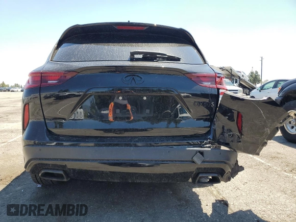 2023 Infiniti QX50 Sport with VIN 3PCAJ5FA8PF116427, listed as a Copart auction lot 56486685 with 34,769 mi miles and Salvage title. Bid and sale history available at DreamBid. Image 6.