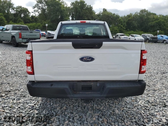 2022 Ford F-150 XL with VIN 1FTMF1CB1NKE65448, listed as a Copart auction lot 60610254 with 9,587 mi miles and Salvage Title. Bid and sale history available at carsss.com. Image 6.