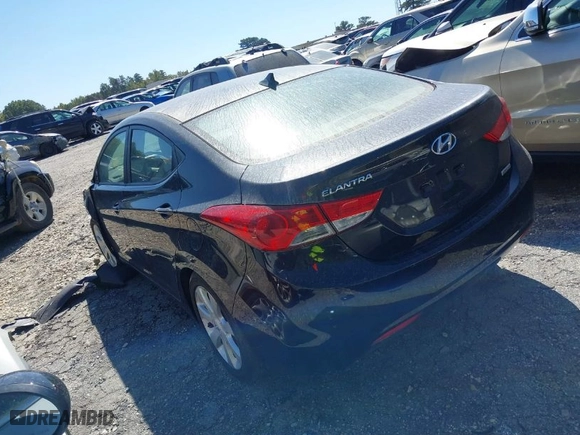 2012 Hyundai Elantra Limited with VIN 5NPDH4AEXCH090017, listed as a IAAI auction lot 37121157 with 176,542 mi miles. Bid and sale history available at carsss.com. Image 3.