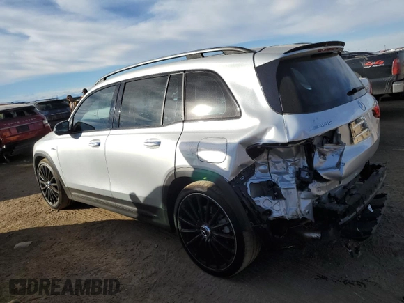 2021 Mercedes-Benz GLB with VIN W1N4M5BB9MW080749, listed as a Copart auction lot 77532624 with 39,600 mi miles and Salvage Title. Bid and sale history available at carsss.com. Image 2.
