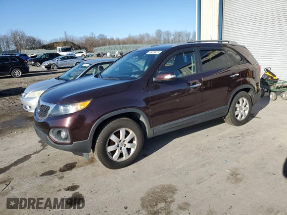 2013 Kia Sorento LX with VIN 5XYKT3A63DG361839, listed as a Copart auction lot 49459425 with Not provided miles and Salvage title. Bid and sale history available at DreamBid. Image 1.