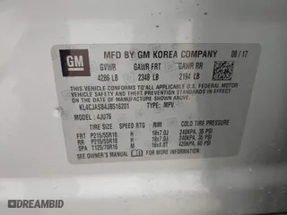 2018 Buick Encore Preferred with VIN KL4CJASB4JB516201, listed as a IAAI auction lot 41872406 with 147,138 mi miles. Bid and sale history available at carsss.com. Image 9.