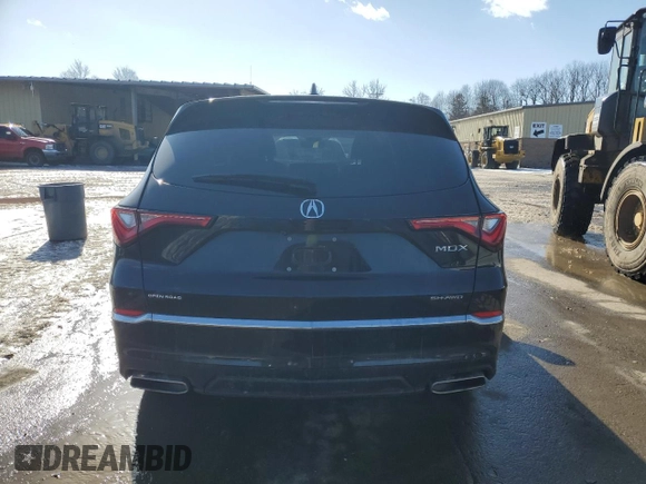 2023 Acura MDX w/Technology Package with VIN 5J8YE1H45PL035564, listed as a Copart auction lot 43819415 with 16,166 mi miles and Salvage Title. Bid and sale history available at carsss.com. Image 6.