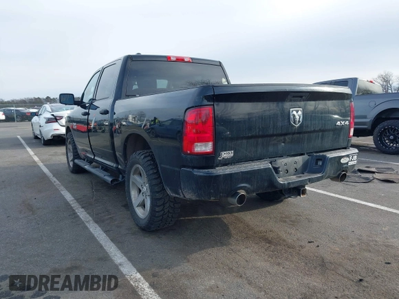 2014 Ram 1500 Express with VIN 1C6RR7KTXES331605, listed as a IAAI auction lot 41618433 with 137,906 mi miles. Bid and sale history available at carsss.com. Image 3.