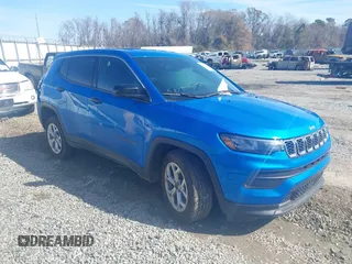 2025 Jeep Compass Sport with VIN 3C4NJDAN5ST528384, listed as a IAAI auction lot 41450141 with 4,982 mi miles and . Bid and sale history available at DreamBid. Image 1.