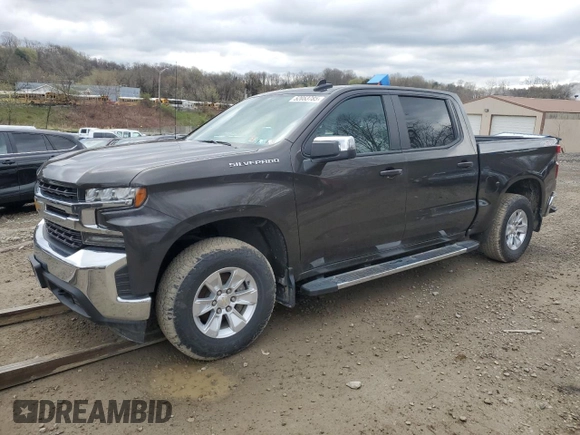 2021 Chevrolet Silverado 1500 LT with VIN 1GCUYDED6MZ135451, listed as a Copart auction lot 52053785 with 103,371 mi miles and Salvage Title. Bid and sale history available at carsss.com. Image 1.