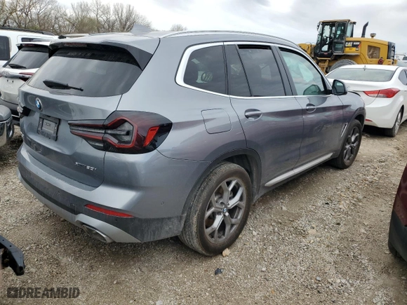 2024 BMW X3 xDrive30i with VIN 5UX53DP06R9X03961, listed as a Copart auction lot 48932755 with 0 mi miles and Salvage Title. Bid and sale history available at carsss.com. Image 3.