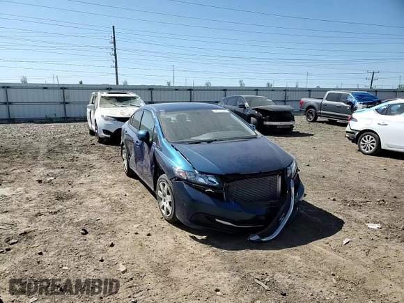 2015 Honda Civic LX with VIN 2HGFB2F57FH558226, listed as a Copart auction lot 54951525 with Not provided miles and Salvage title. Bid and sale history available at DreamBid. Image 13.