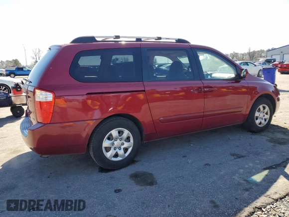 2008 Kia Sedona LX with VIN KNDMB233986211364, listed as a Copart auction lot 48524445 with 148,762 mi miles and Non Repairable. Bid and sale history available at carsss.com. Image 3.