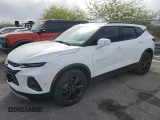 2020 Chevrolet Blazer LT z VIN 3GNKBHRS9LS618251, wystawiony jako Copart lot #55466355 z przebiegiem 77 389 mil mil oraz Szkoda całkowita • Salvage title. Historia ofert i sprzedaży dostępna na DreamBid. Obrazek 1.