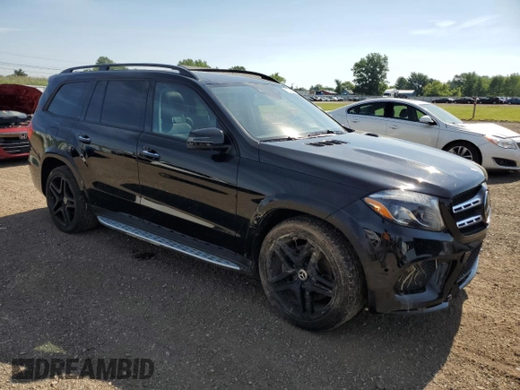 2019 Mercedes-Benz GLS 550 with VIN 4JGDF7DE7KB207583, listed as a Copart auction lot 61720464 with 76,040 mi miles and Salvage Title. Bid and sale history available at DreamBid. Image 4.