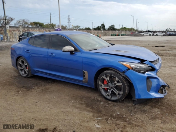 2020 Kia Stinger GT with VIN KNAE35LC6L6079608, listed as a Copart auction lot 44537895 with 59,017 mi miles and Salvage Title. Bid and sale history available at carsss.com. Image 4.