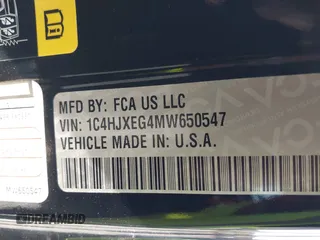 2021 Jeep Wrangler Unlimited Sahara with VIN 1C4HJXEG4MW650547, listed as a IAAI auction lot 42052146 with 26,983 mi miles and . Bid and sale history available at DreamBid. Image 9.
