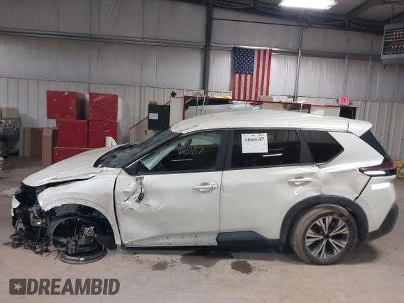2023 Nissan Rogue SV with VIN 5N1BT3BB3PC742221, listed as a IAAI auction lot 41660187 with 69,001 mi miles. Bid and sale history available at carsss.com. Image 14.