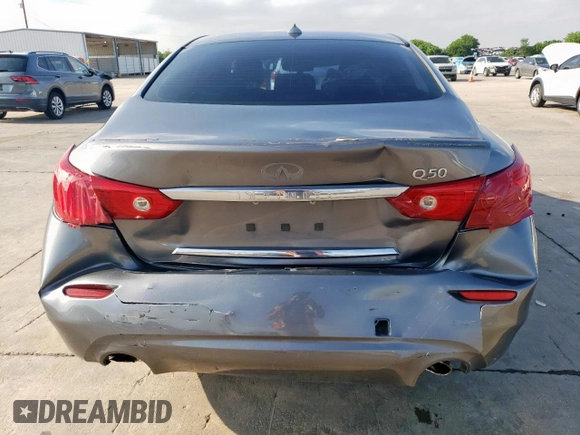 2015 Infiniti Q50 Premium with VIN JN1BV7AP5FM353384, listed as a Copart auction lot 54845015 with 152,690 mi miles and Salvage title. Bid and sale history available at DreamBid. Image 6.