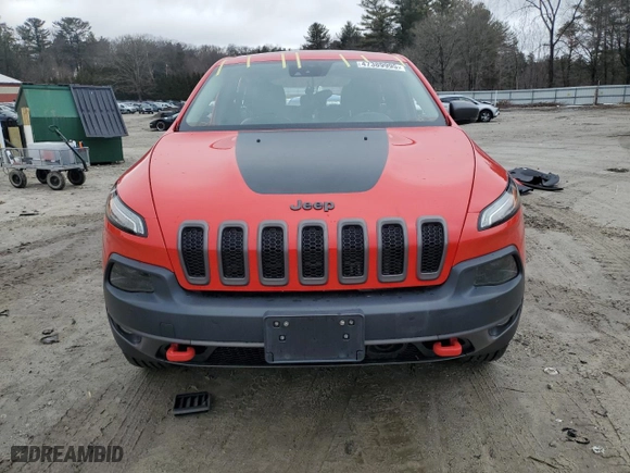 2018 Jeep Cherokee Trailhawk with VIN 1C4PJMBX1JD616216, listed as a Copart auction lot 47389995 with 63,704 mi miles and Salvage Title. Bid and sale history available at carsss.com. Image 5.
