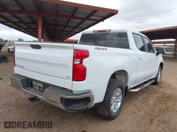 2021 Chevrolet Silverado 1500 LT with VIN 3GCUYDED0MG249882, listed as a IAAI auction lot 41779916 with 106,357 mi miles. Bid and sale history available at carsss.com. Image 4.