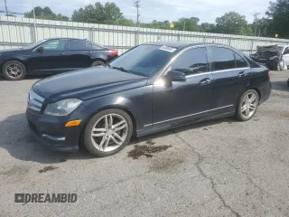 2012 Mercedes-Benz C 300 Sport with VIN WDDGF8BB3CR227344, listed as a Copart auction lot 54989665 with 186,584 mi miles and Salvage title. Bid and sale history available at DreamBid. Image 1.