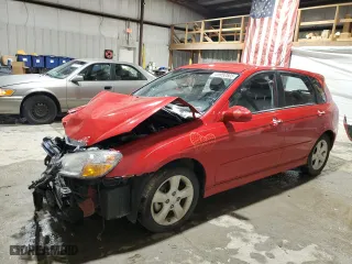2007 Kia Spectra with VIN KNAFE161975004589, listed as a Copart auction lot 45950805 with 199,900 mi miles and Salvage Title. Bid and sale history available at carsss.com. Image 1.