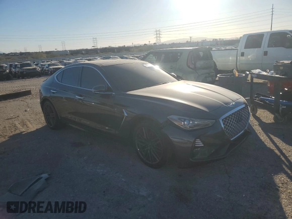 2020 Genesis G70 2.0T with VIN KMTG44LA1LU045249, listed as a Copart auction lot 82020724 with 37,575 mi miles and Salvage title. Bid and sale history available at DreamBid. Image 4.