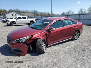 2016 Hyundai Sonata Sport with VIN 5NPE34AF9GH261907, listed as a Copart auction lot 52534385 with 100,644 mi miles and Salvage Title. Bid and sale history available at DreamBid. Image 1.