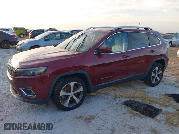 2020 Jeep Cherokee Limited with VIN 1C4PJLDB0LD592408, listed as a IAAI auction lot 40615701 with 1 mi miles. Bid and sale history available at carsss.com. Image 2.