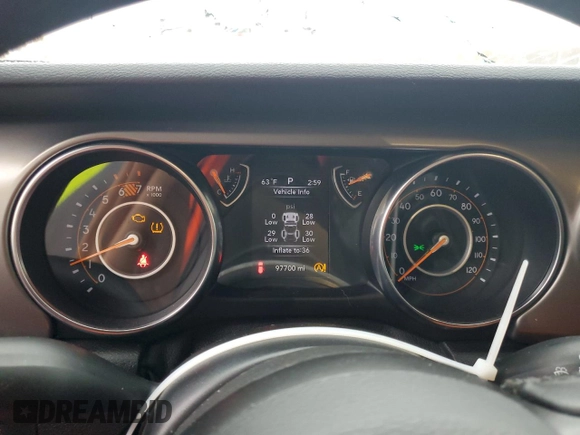 2020 Jeep Wrangler Unlimited Willys with VIN 1C4HJXDN3LW129737, listed as a Copart auction lot 80152464 with 97,700 mi miles and Salvage title. Bid and sale history available at DreamBid. Image 9.
