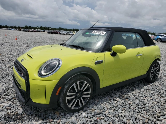 2024 MINI Convertible Cooper S with VIN WMW43DL02R3R74616, listed as a Copart auction lot 63098205 with 8,088 mi miles and Salvage title. Bid and sale history available at DreamBid. Image 1.