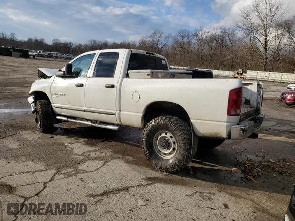 2005 Dodge Ram 3500 SLT with VIN 3D7LS38C65G759977, listed as a Copart auction lot 80348424 with 0 mi miles and Salvage Title. Bid and sale history available at carsss.com. Image 2.