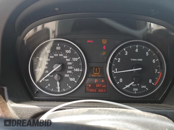 2007 BMW 3 Series 335i with VIN WBAWL73507PX50840, listed as a Copart auction lot 53001555 with 110,922 mi miles and Salvage title. Bid and sale history available at DreamBid. Image 9.