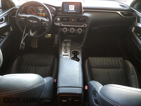 2020 Genesis G70 3.3T Advanced with VIN KMTG74LEXLU059726, listed as a Copart auction lot 83099384 with 45,763 mi miles and Salvage Title. Bid and sale history available at carsss.com. Image 8.
