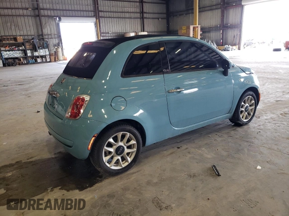 2017 FIAT 500 Pop with VIN 3C3CFFLR7HT542417, listed as a Copart auction lot 64205895 with 59,482 mi miles and Clean title. Bid and sale history available at DreamBid. Image 3.